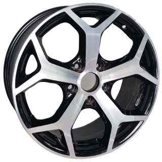 Techline 721 17x7,5 5x108 ET 50 otwór 63,4 BD (czarny + polerka)