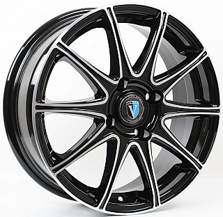 Venti 1716 17x7,0 4x100  ET 40 otwór 60,1 BD (czarny + polerka) - kopia