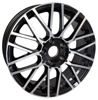Techline 739 17x6,5 5x114,3 ET 38 otwór 66,1 BD (czarny + polerka)
