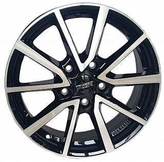 Anzio Vec 16x6,5 5x108 ET 47 otwór 70,1 czarny + polerka