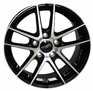 Anzio Split 18x7,5 5x114,3 ET 45 otwór 70,1 czarny + polerka