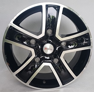 XTreme Wheels KV5 16x6,5 5x130 ET 60 otwór 89,1 czarny + polerka