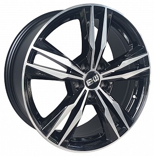 Elite Dynamic 18x7,5 5x108 ET 50,5 otwór 63,4 czarny + polerka