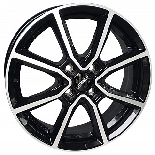Dezent TN 16x6,5 4x100 ET 37 otwór 60,1 czarny + polerka