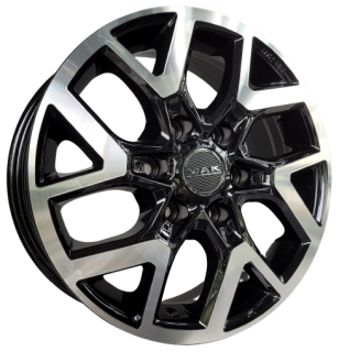 MAK Gravel 16x6,5 6x125 ET 50 otwór 74,1 czarny + polerka
