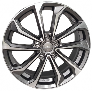 Dezent KS 16x6,5 5x114,3 ET 42,5 otwór 67,1 grafit + polerka