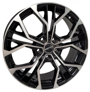 GMP Matisse 18x7,5 5x114,3 ET 50 otwór 73,1 czarny + polerka