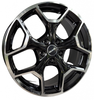 MAK Liberty 17x7,5 5x127 ET 44 otwór 71,6 czarny + polerka