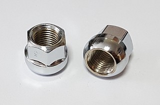 Nakrętki do felg aluminiowych (kół) 14x1,5 przelotowe kula klucz 19 chrom