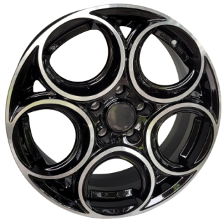 Elite Wheels Veloce 17x7,5 5x110 ET 33 otwór 65,1 czarny + polerka
